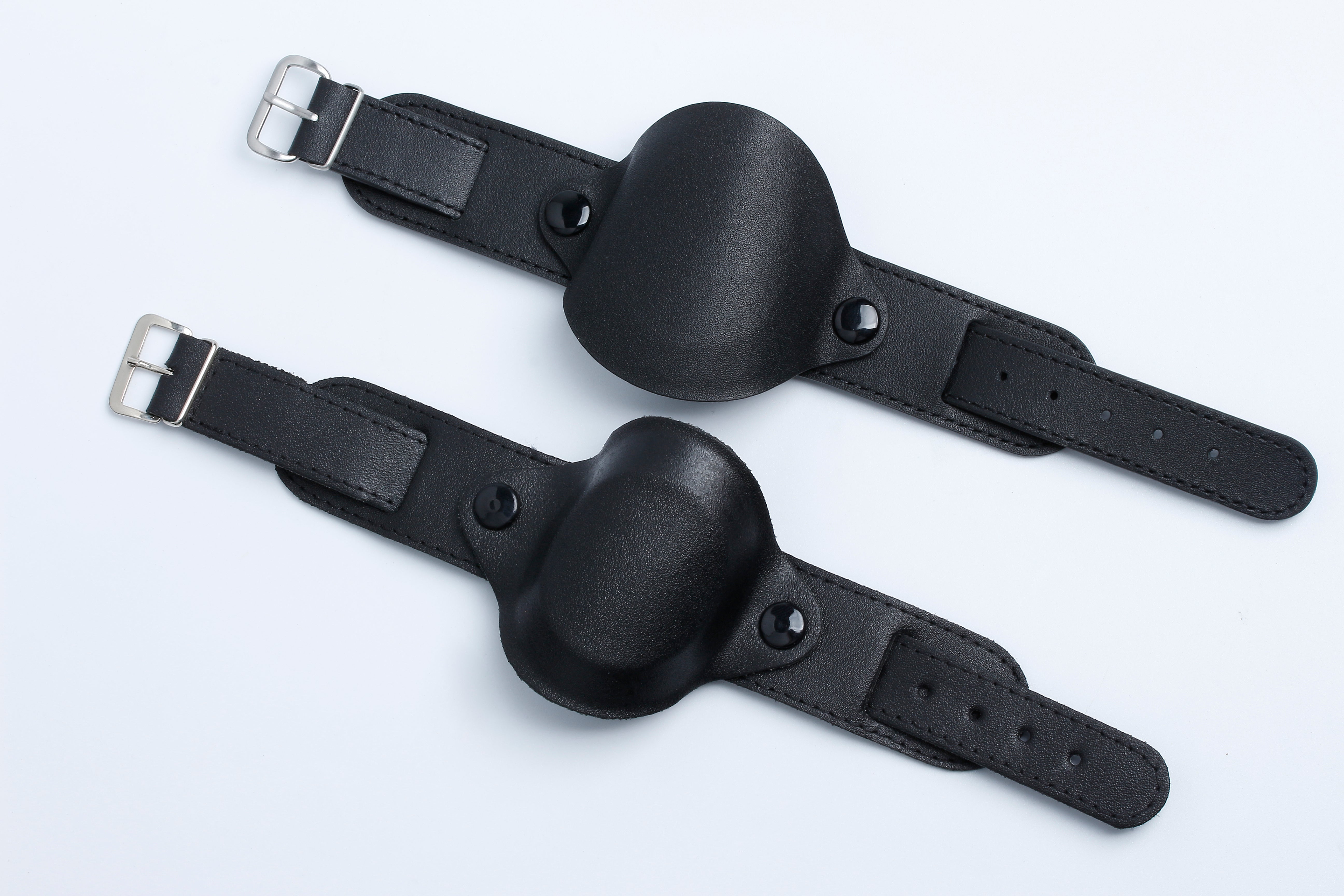 20mm Black 1950s Pattern Leather Military Watch Strap with Protective Face Cover - Slight Seconds to Clear at just 25% of the normal price!