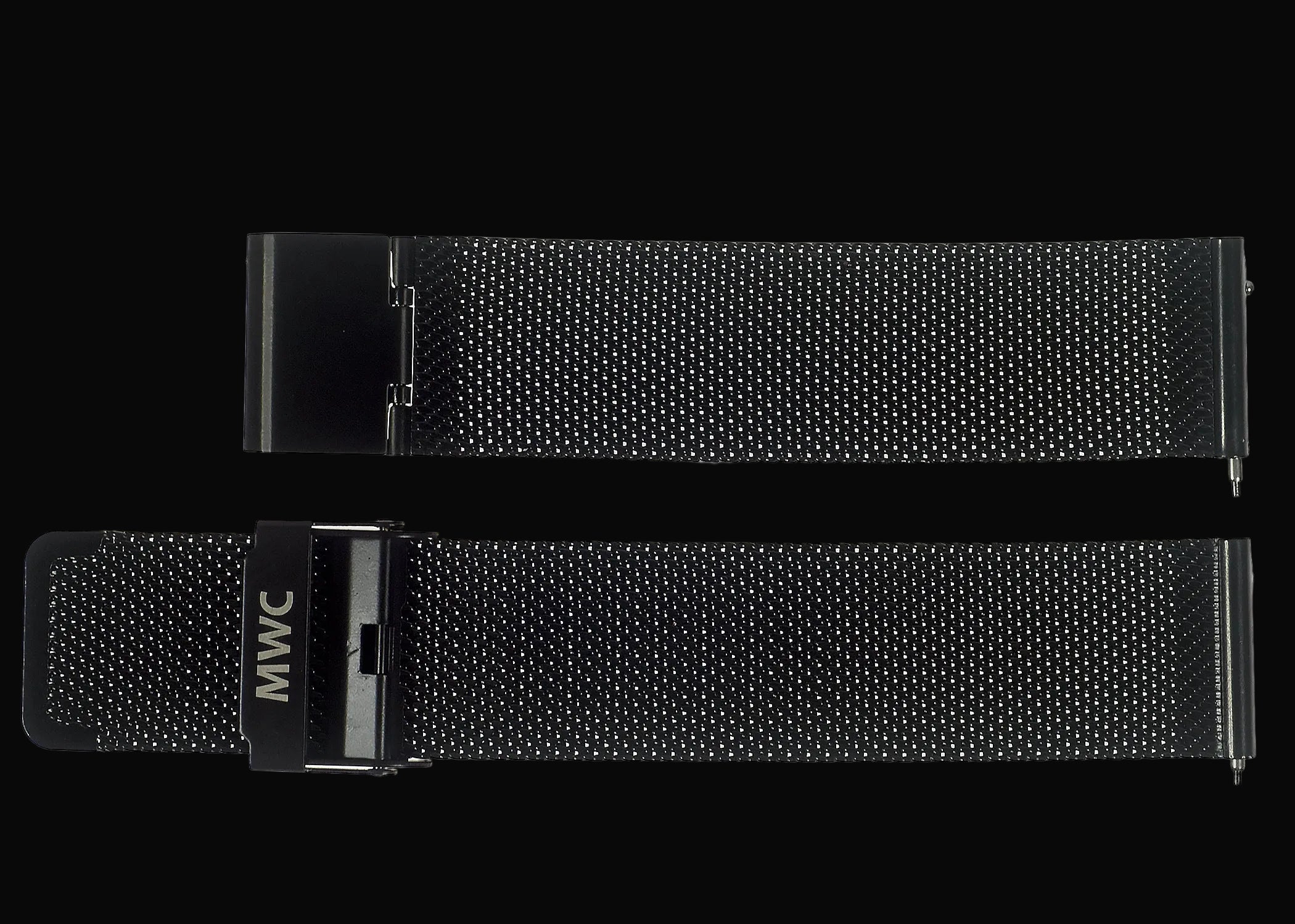 Classic 22mm Milanese Watch Bracelet in Black PVD Stainless Steel