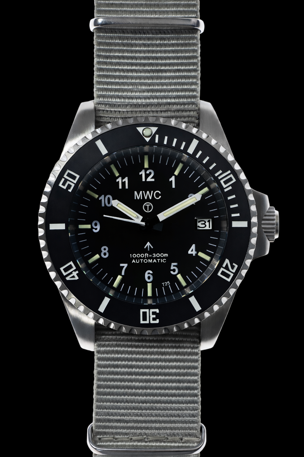 MWC 24 Jewel 300m Automatic Military Divers Watch with Tritium GTLS Tubes for Enhanced Nighttime Performance