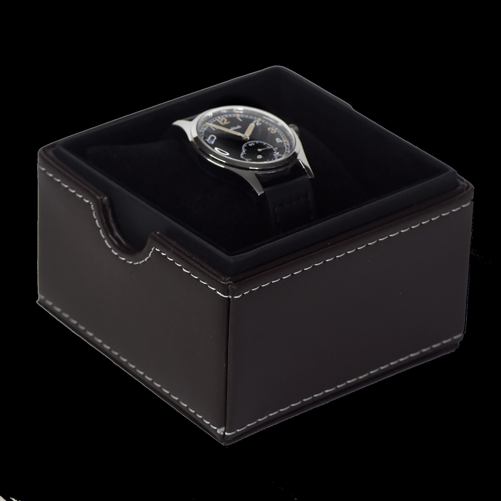 Aeschbach WW2 Pattern German Wehrmacht & Luftwaffe Dienstuhr (Army/Airforce Service Watch) with Sapphire Box Crystal and a 21 Jewel Automatic Mechanical Movement