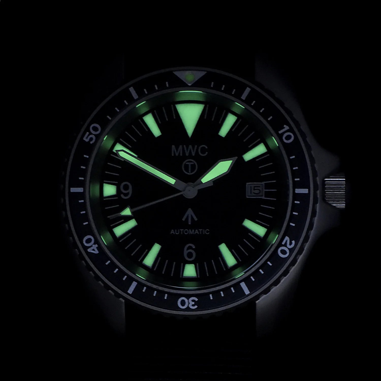 MWC 1999-2001 Pattern Automatic Military Divers Watch - Retro Luminous Paint, Sapphire Crystal, 60 Hour Power Reserve