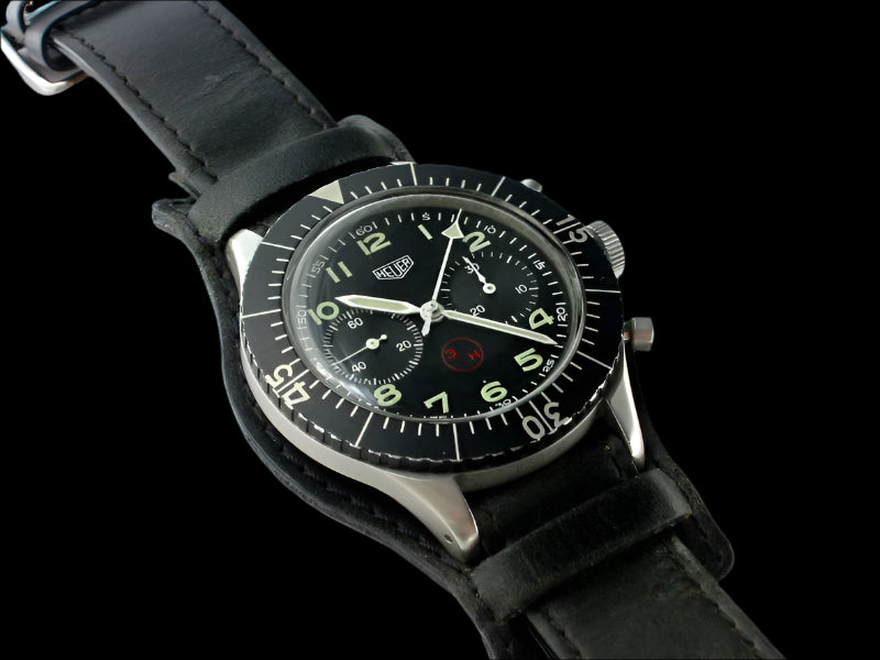 20mm German "Luftwaffe / Bund” Aviators Leather Military Watch Strap