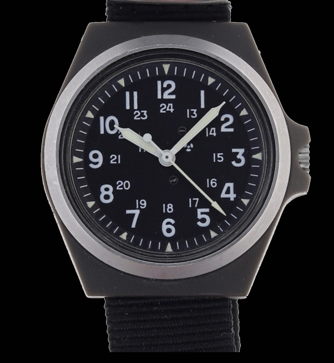 Replica MIL-W-46374C 1980s U.S pattern Military Watch in Olive Drab on a Nylon Webbing Strap