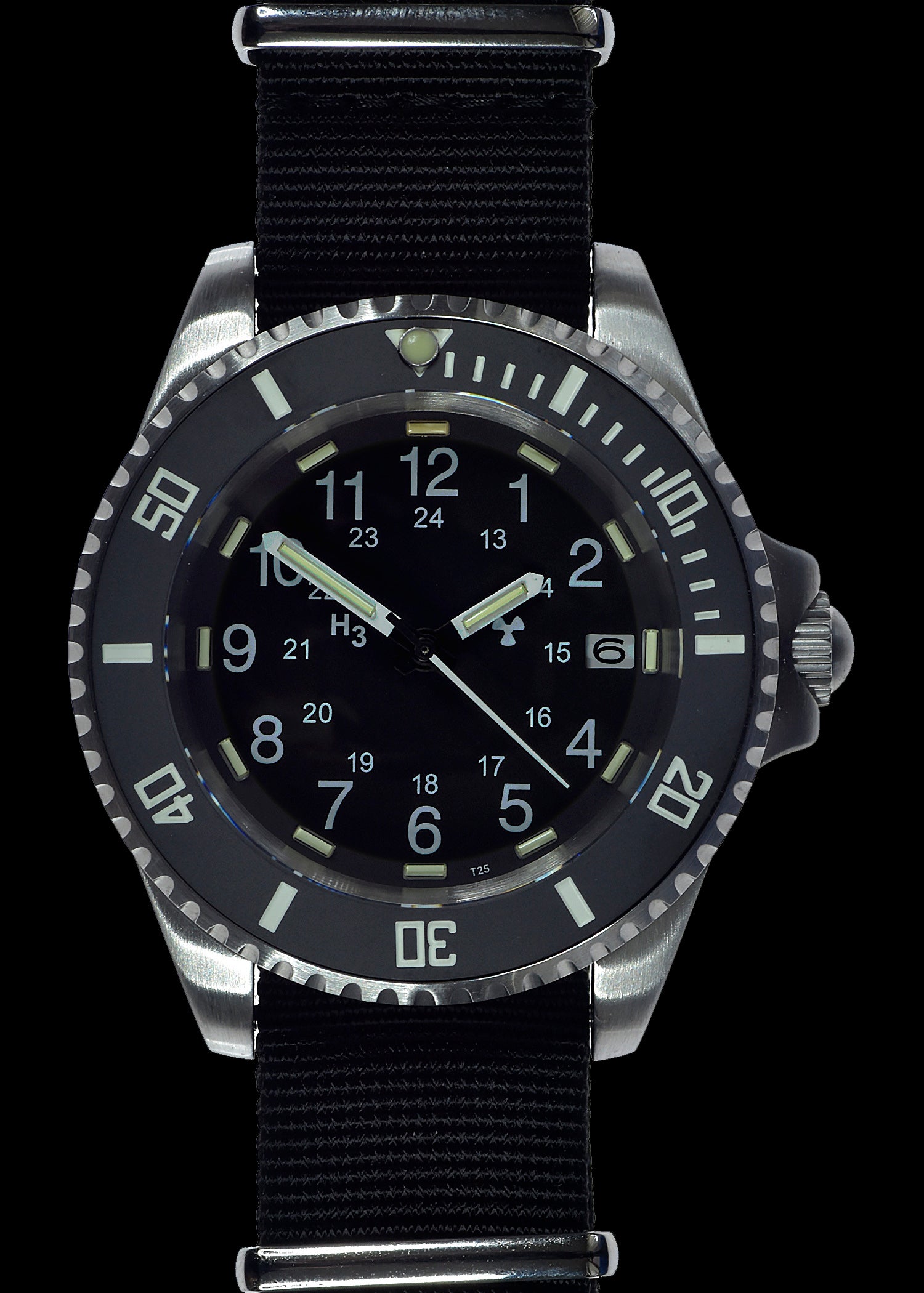 MWC 24 Jewel 300m Automatic Military Divers Watch with Tritium GTLS Illumination, Sapphire Crystal and Ceramic Bezel