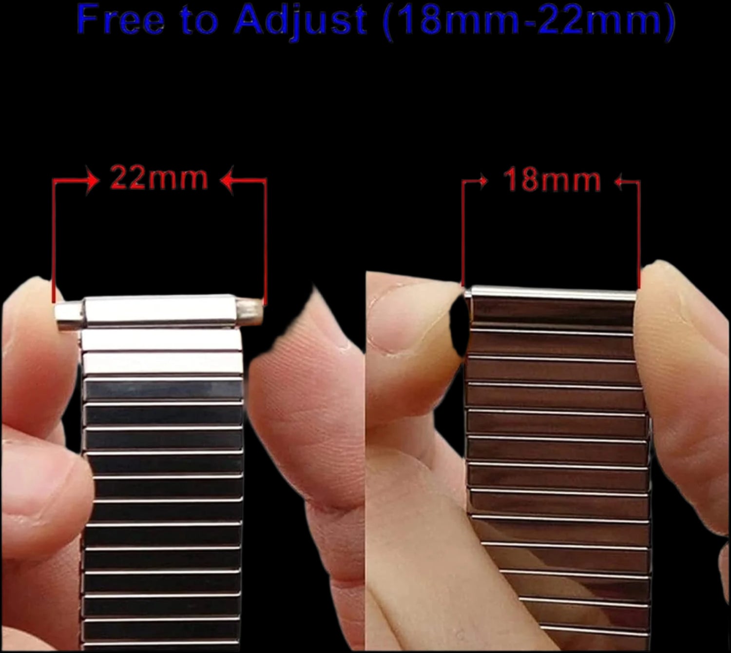 MWC Stainless Steel Expansion Watch Bracelet (Suitable for watches with 18-22mm Lug Width)