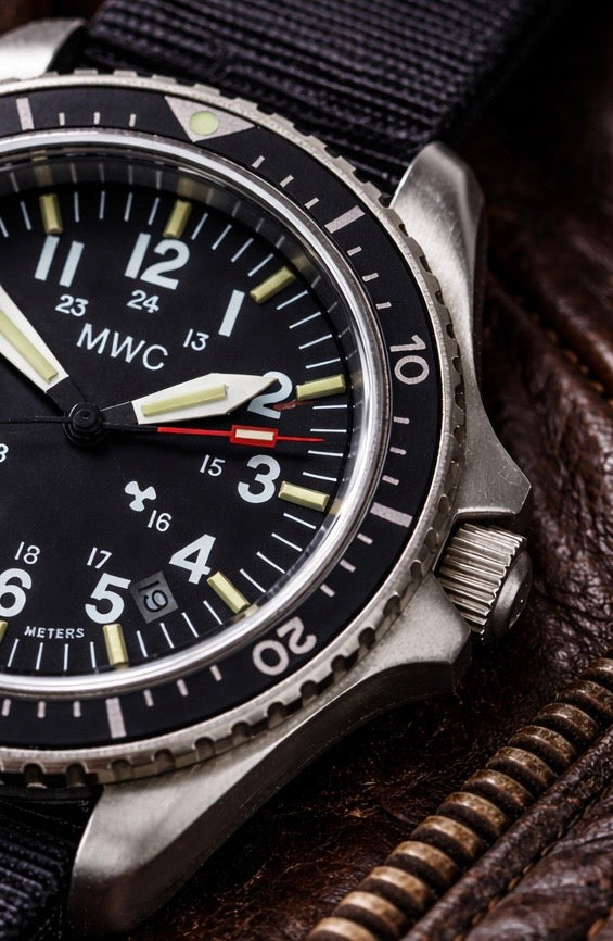 MWC Stainless Steel Automatic Military Divers Watch  - Tritium / GTLS Illumination, Sapphire Crystal and 60 Hour Power Reserve