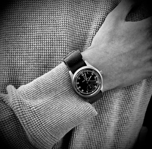 MWC 1940s/1950s "Dirty Dozen" Pattern General Service Watch with Sapphire Box Crystal and 21 Jewel Automatic Movement